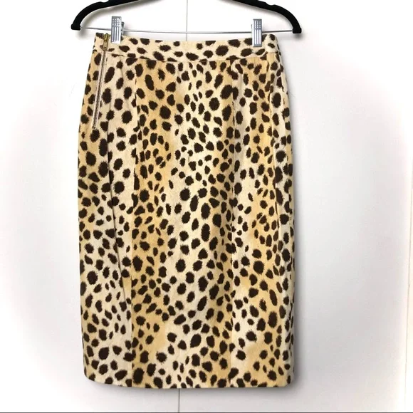 L.A.M.B. By Gwen Stefani Leopard Print Button Front Pencil Skirt - Picture 3 of 9